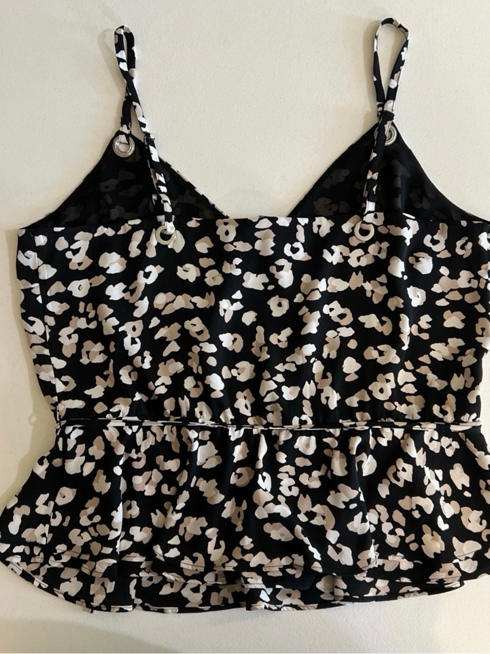 White House Black Market Surplus Tie Camisole Size Medium Black Multi - Picture 3 of 9